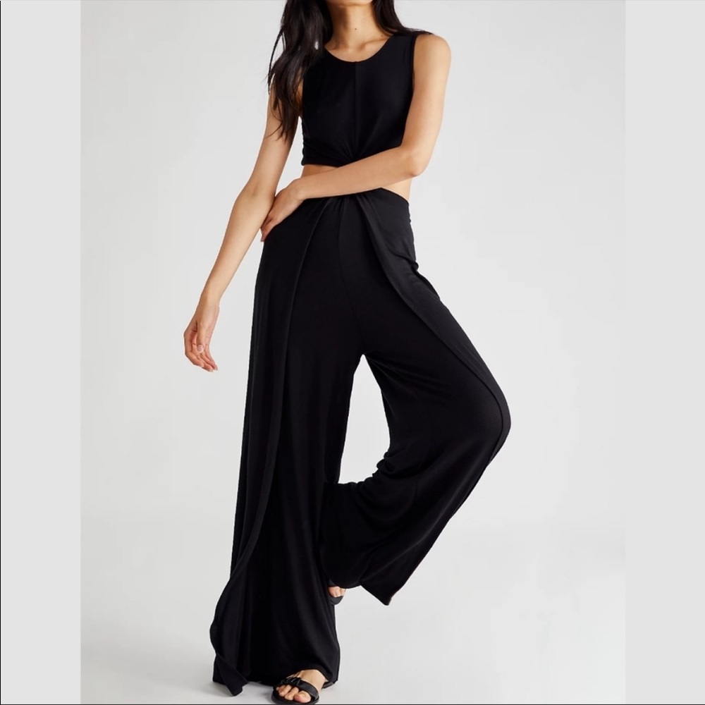 NWT FP Beach Black Tamarama Maxi Knot Front Jumpsuit M - Picture 6 of 7